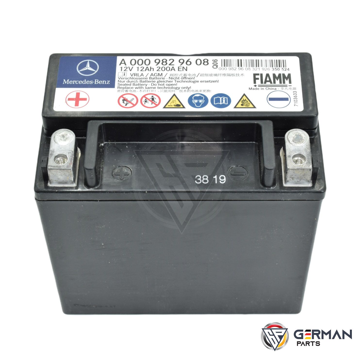 Buy Genuine Mercedes Benz Auxiliary Battery 12 V 12 Ah 0009829608 German Parts