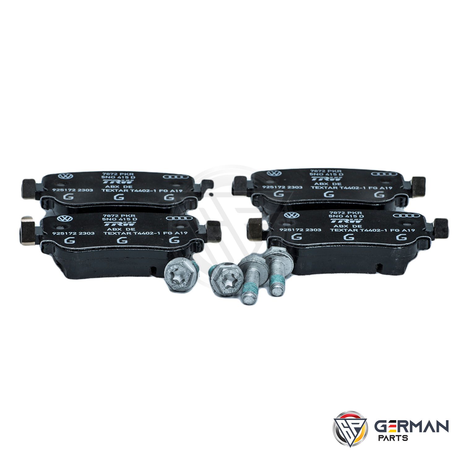 Buy Audi Volkswagen Rear Brake Pad Set 7N0698451A - German Parts