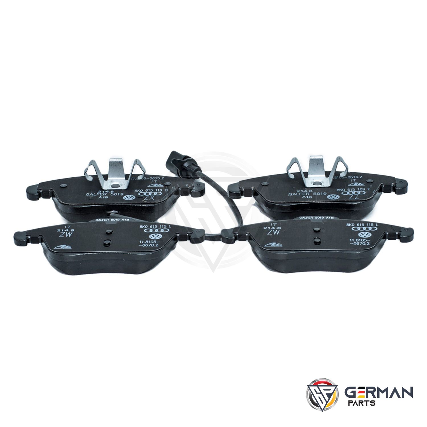 Buy Audi Volkswagen Front Brake Pad Set 8K0698151A - German Parts