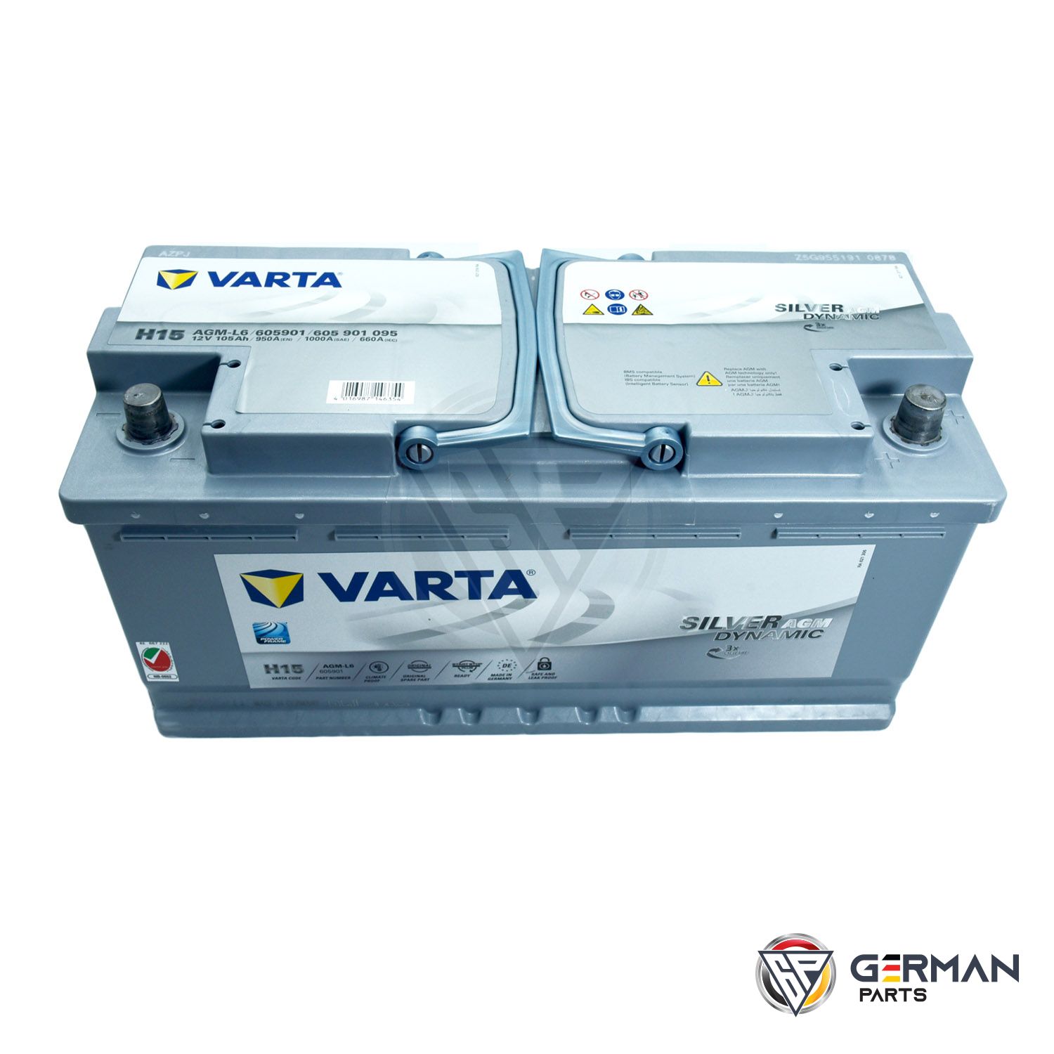 Buy Varta Battery 105 Ah Agm DIN605901MFV H15 German Parts