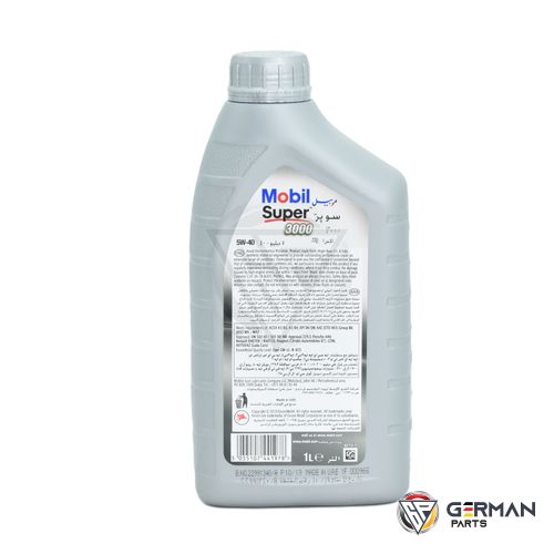 Buy Mobil Engine Oil - Super 3000 - 5W40, 1 Litre MOBIL-SUPER-3000-5W40 - German Parts