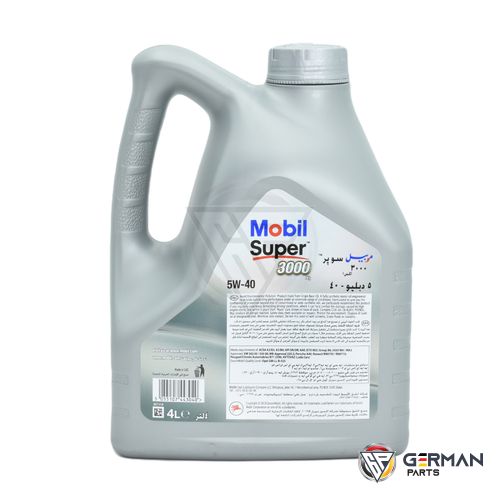 Buy Mobil Engine Oil - Super 3000 - 5W40, 4 Litres MOBIL-SUPER-3000-5W40 - German Parts